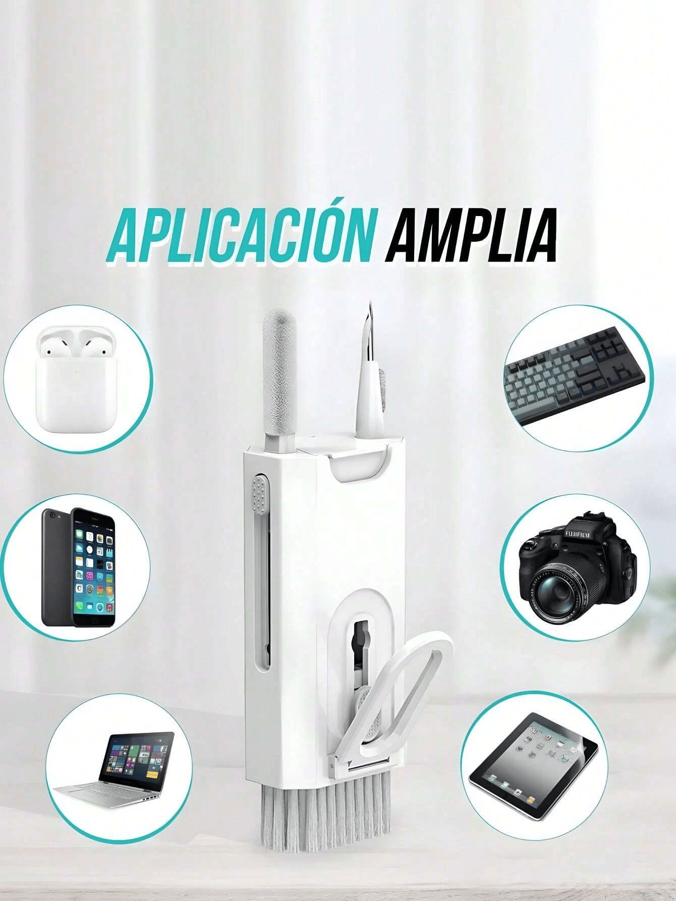 KIT LIMPIADOR 8 EN 1 PARA TECLADO, AUDIFONOS Y CELULAR 🔥🔥