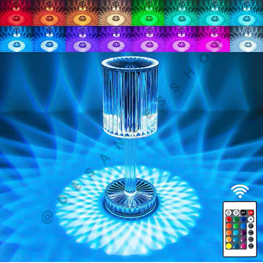 CRYSTALTOUCH™ | LÁMPARA DE MESA LED 7 COLORES FLOR DE LOTO